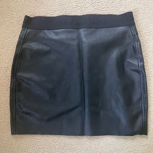 Calvin Klein Faux Leather Skirt